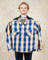 Second Hand Indigofera Norris Shirt Indigo/Beige Size M