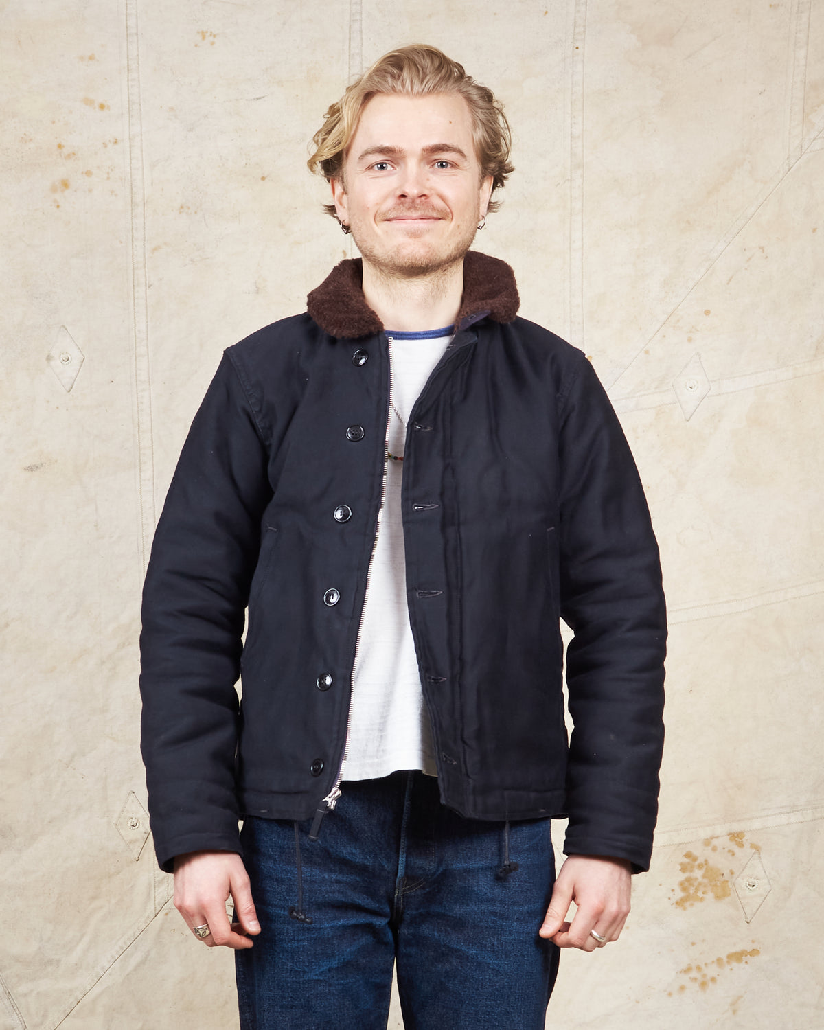 Second Hand Freewheelers N-1 Navy Department Jacket Dark Navy Size 36