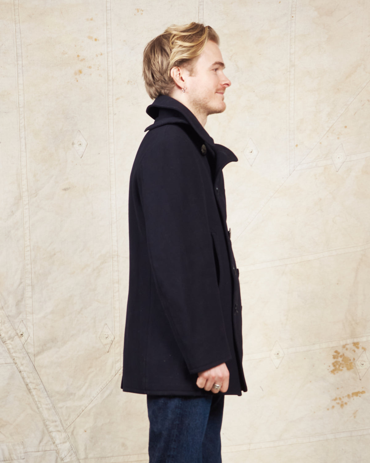 Vintage Original 40/50s WWll USN Wool Pea Coat (M)