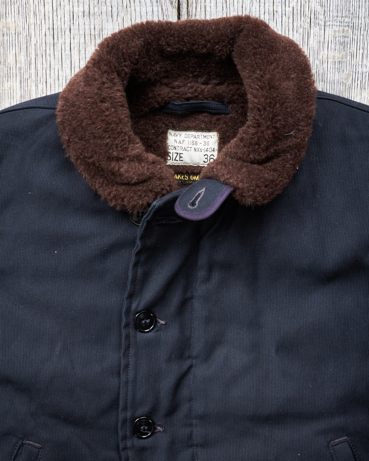 Second Hand Freewheelers N-1 Navy Department Jacket Dark Navy Size 36