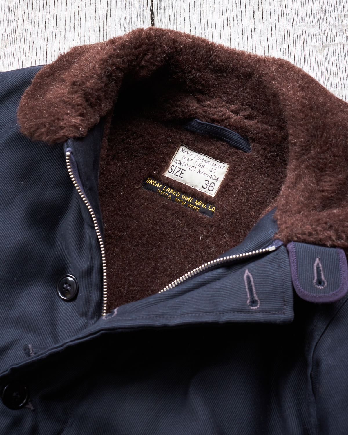 Second Hand Freewheelers N-1 Navy Department Jacket Dark Navy Size 36