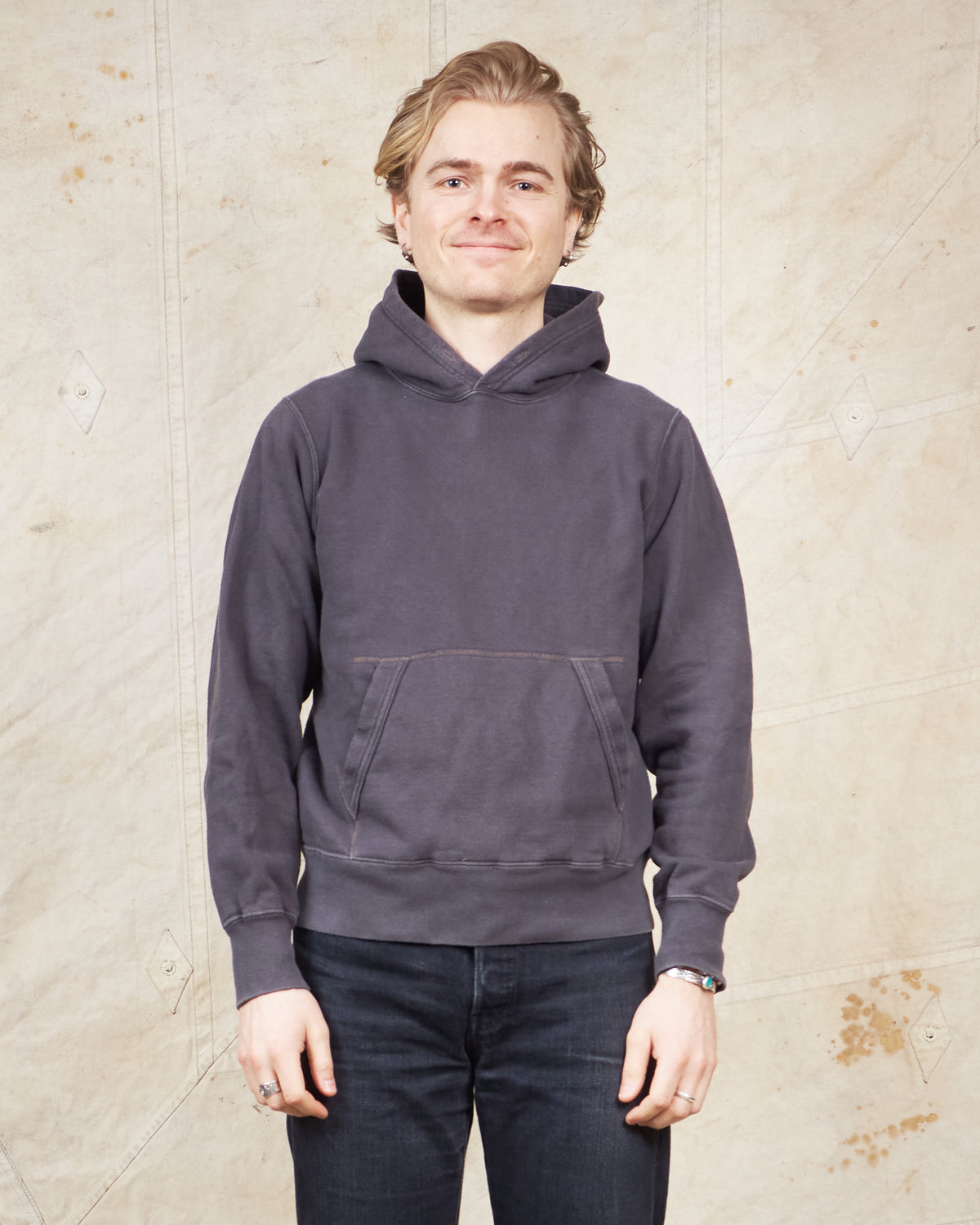 Second Hand Buzz Rickson's Loopwheel Hoodie 4-Needle Black Size S