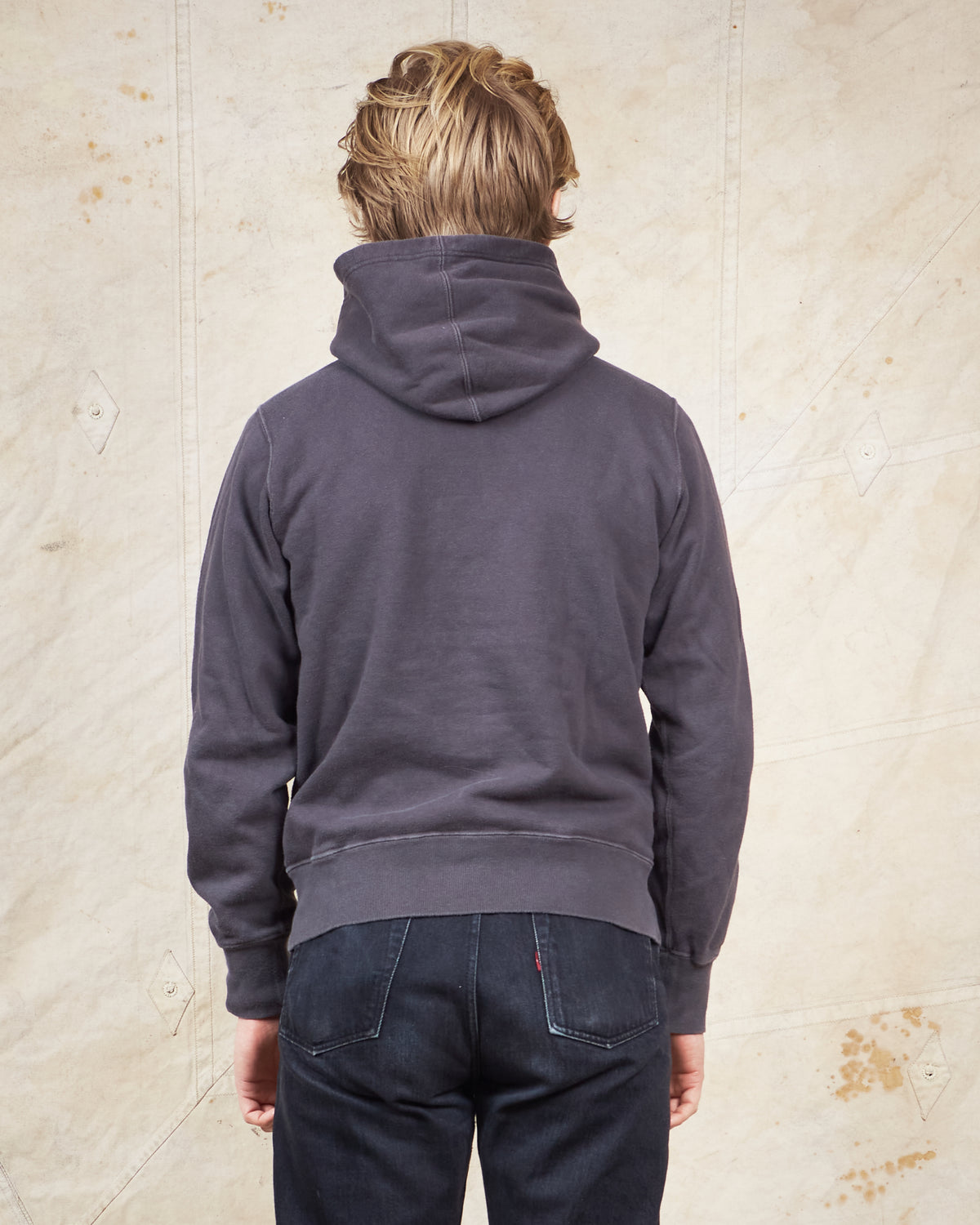 Second Hand Buzz Rickson's Loopwheel Hoodie 4-Needle Black Size S