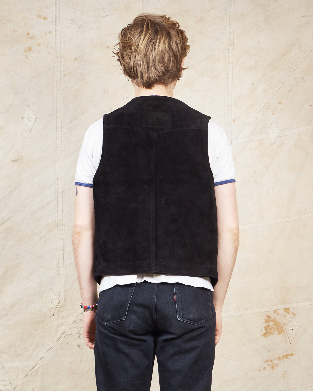 Second Hand Indigofera Harrison Leather Vest Black Size S