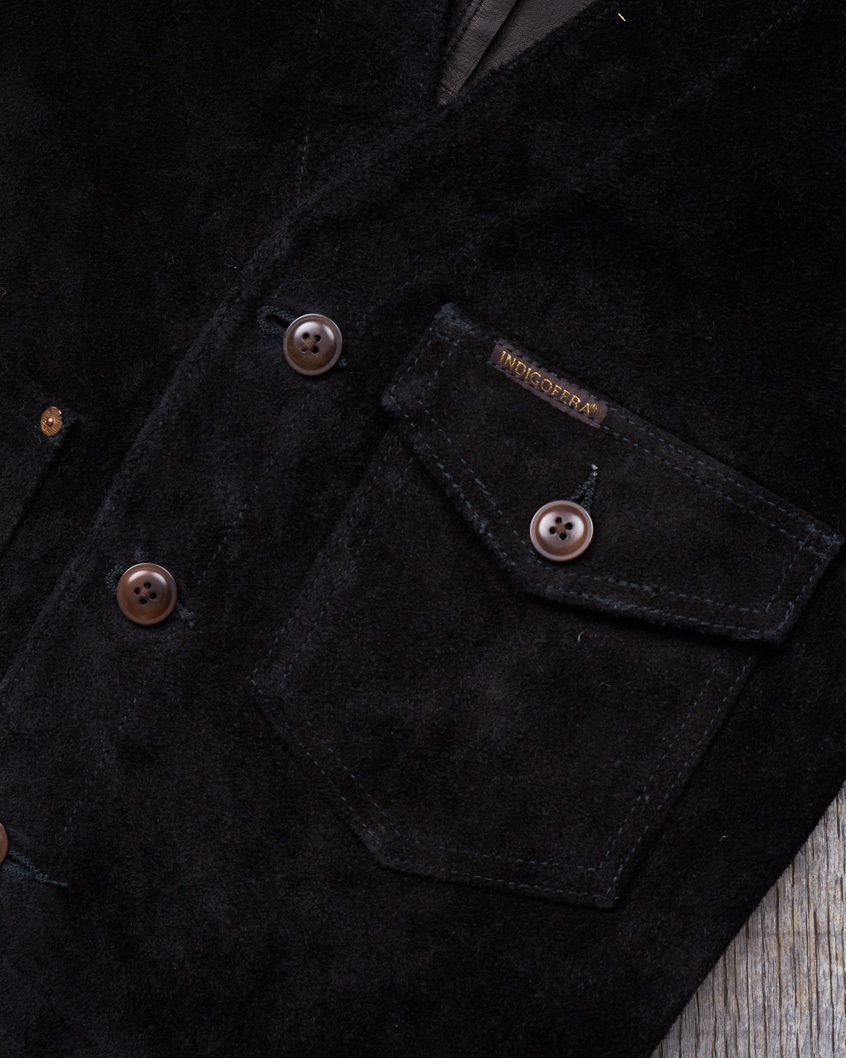 Second Hand Indigofera Harrison Leather Vest Black Size S