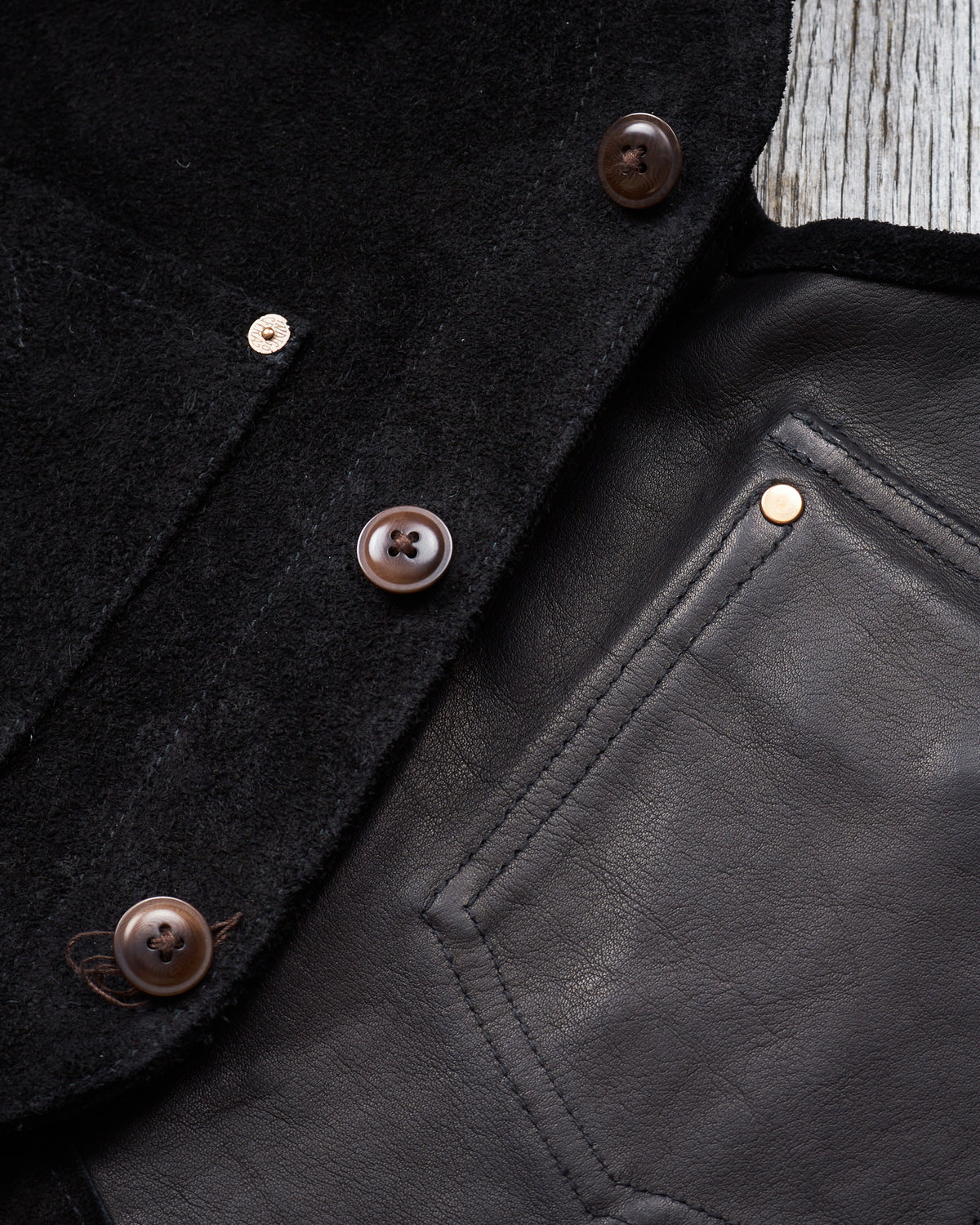 Second Hand Indigofera Harrison Leather Vest Black Size S