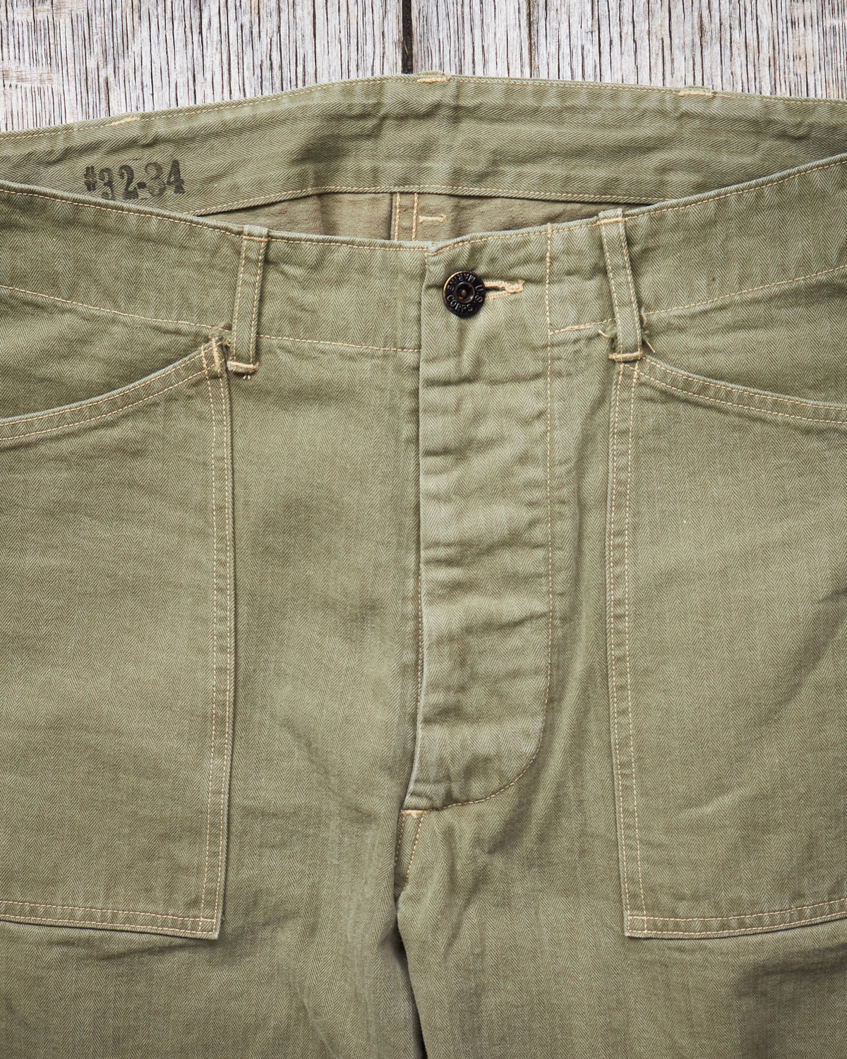 Second hand Buzz Rickson's HBT Twill USMC Pants Early Spec W32