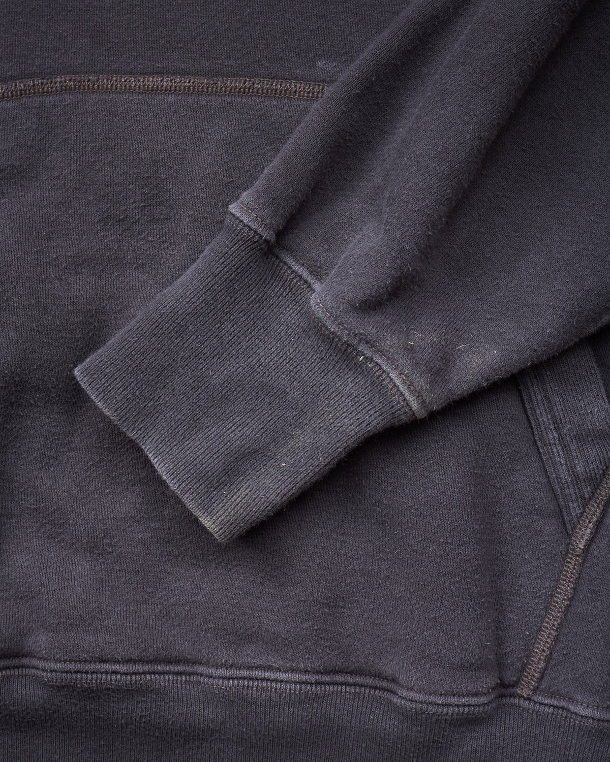 Second Hand Buzz Rickson's Loopwheel Hoodie 4-Needle Black Size S