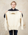 Second Hand North Sea Clothing The Submariner Roll Neck Wool Sweater Ecru Size 46