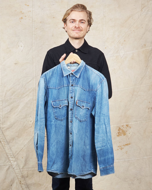 Vintage Levi's Orange Label Denim Shirt Size (L)