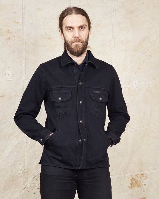 Indigofera Fargo Trucker Jacket Gunpowder Rinsed