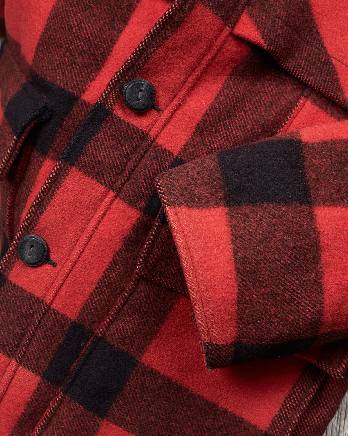 Vintage Eddie Bauer Wool Mackinaw Buffalo Plaid Jacket Goose Down Lining