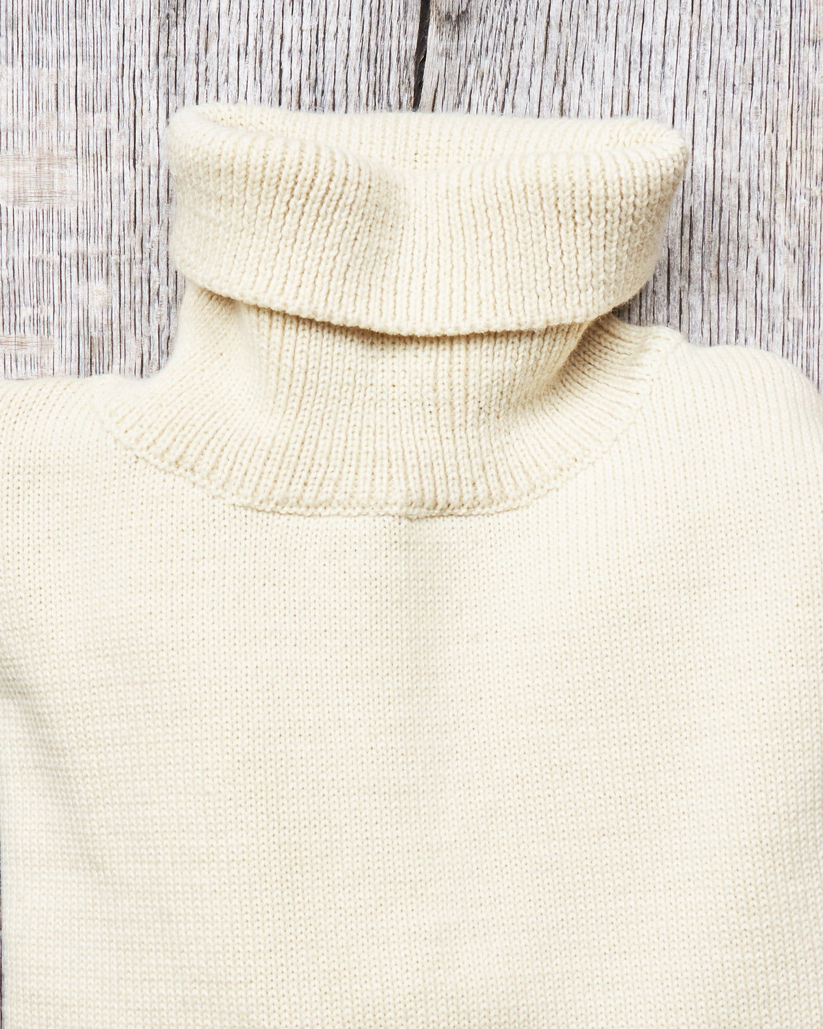 Second Hand North Sea Clothing The Submariner Roll Neck Wool Sweater Ecru Size 46
