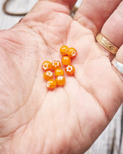 African White Heart Trade Bead Orange