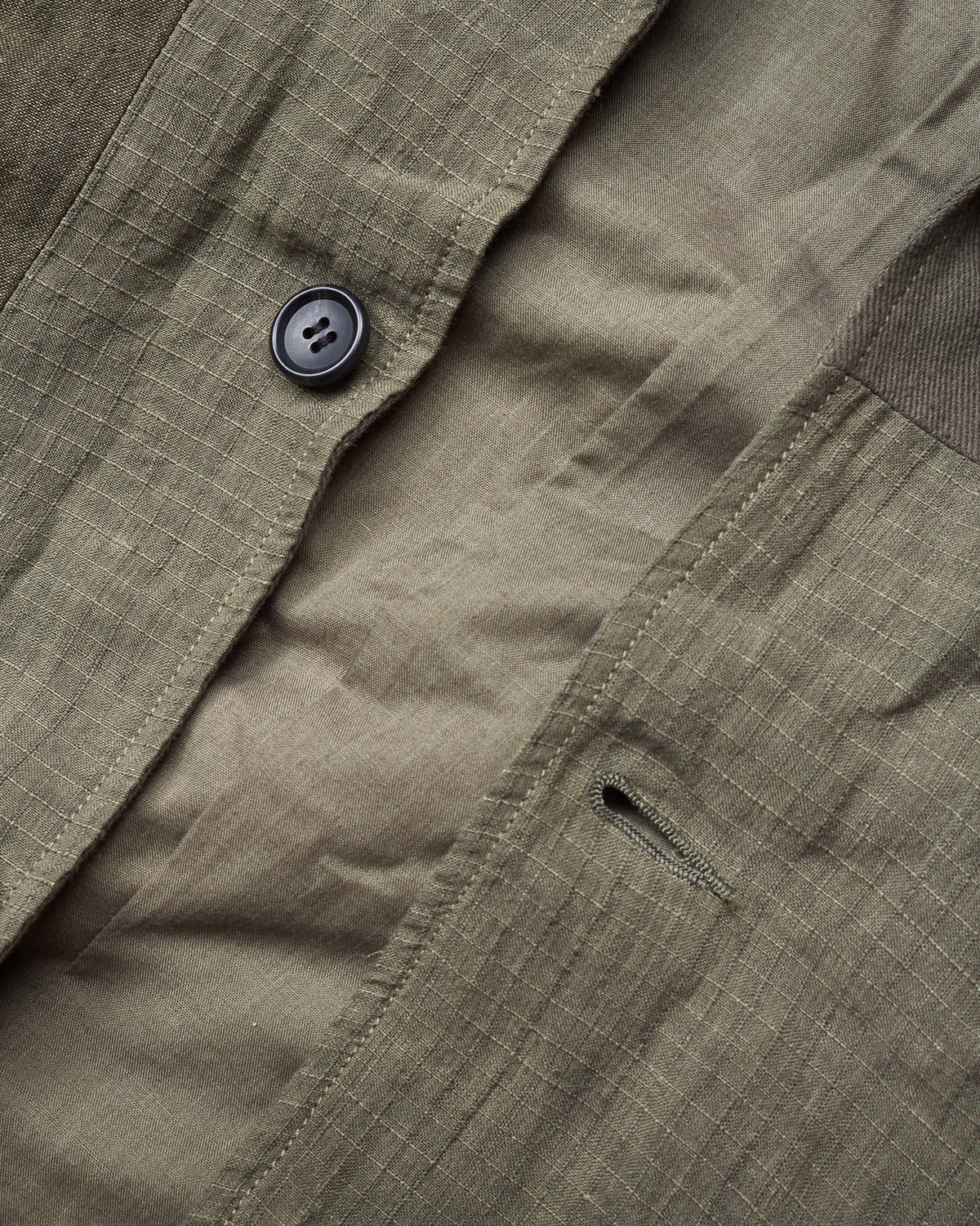 Second Hand Sage de Cret Patchwork Tailored Jacket Khaki L