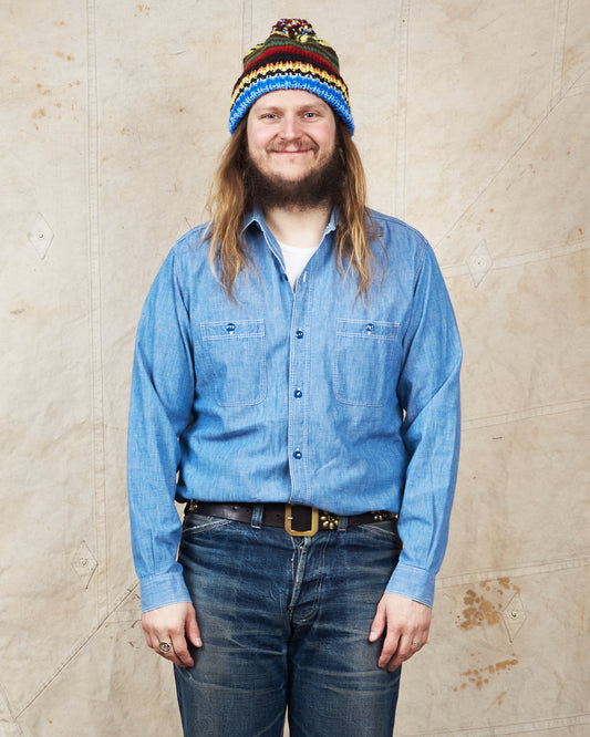 Second Hand Buzz Rickson's US Navy Chambray Shirt Blue Size XL