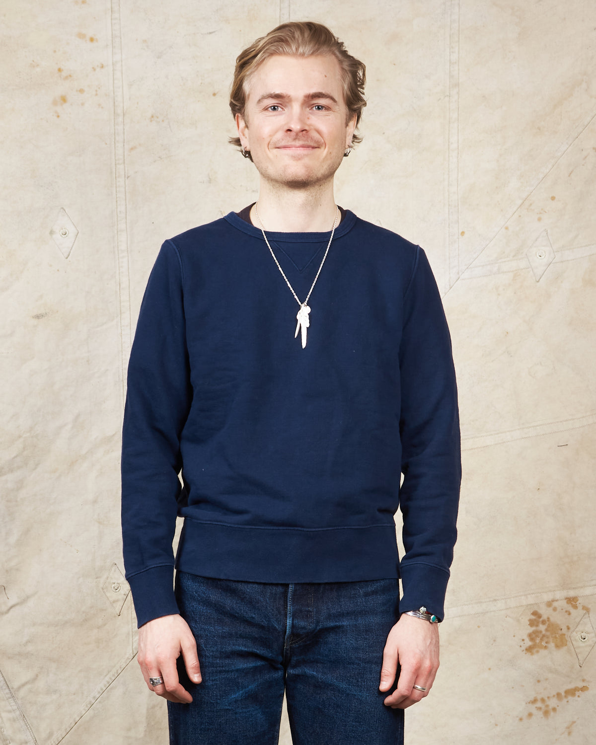 Second hand Merz b. Schwanen Blue Loopwheel Sweatshirt Size 5/M
