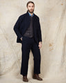 Second Hand Real McCoy's Double Diamond Herringbone Navy Suit 42
