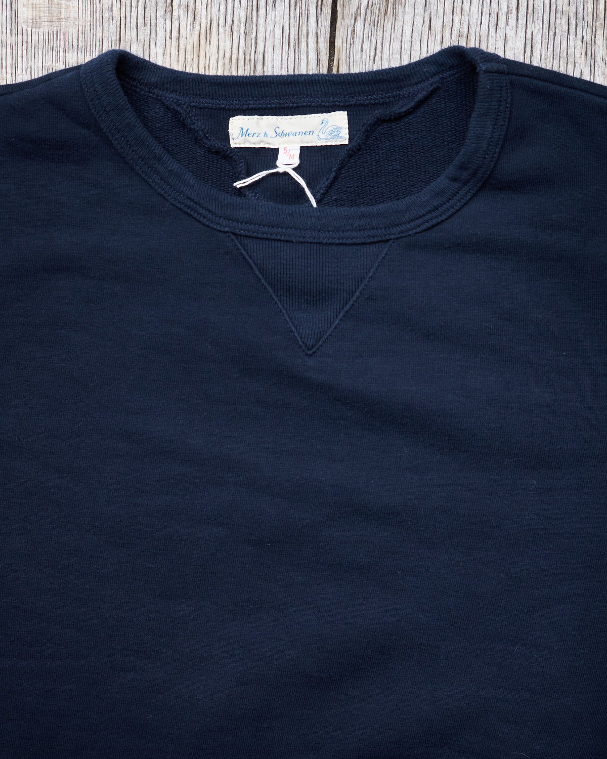 Second hand Merz b. Schwanen Blue Loopwheel Sweatshirt Size 5/M