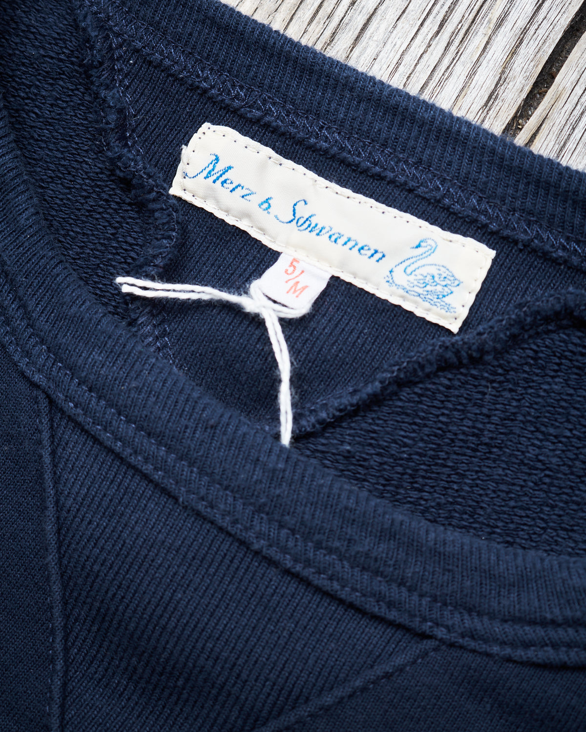 Second hand Merz b. Schwanen Blue Loopwheel Sweatshirt Size 5/M