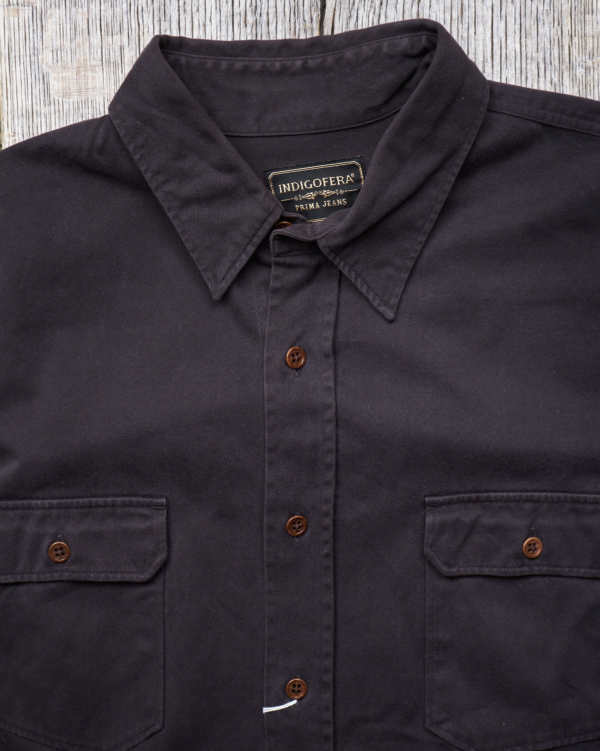 Second Hand Indigofera Alamo Shirt Marshall Black Size XL