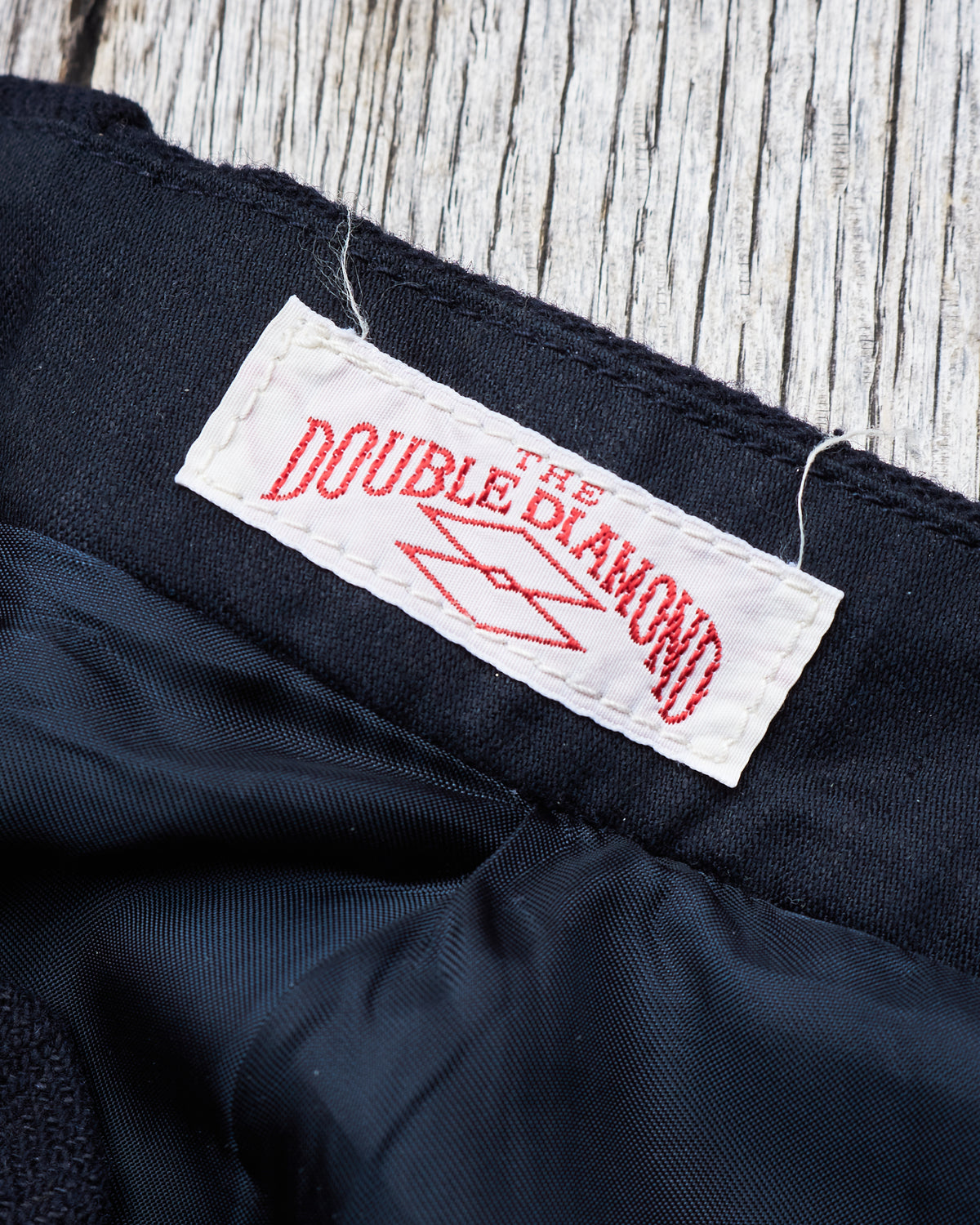 Second Hand Real McCoy's Double Diamond Herringbone Navy Suit 42