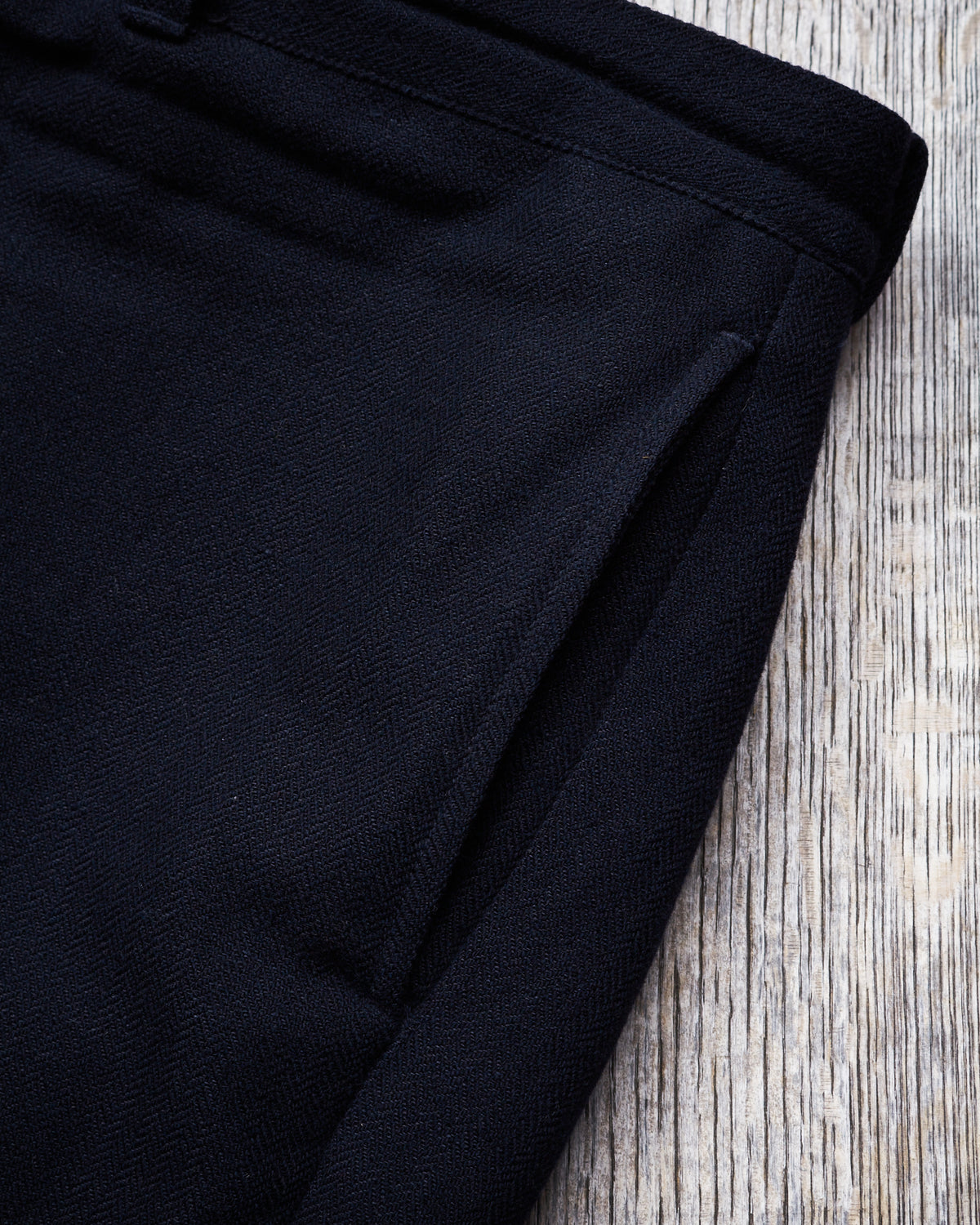 Second Hand Real McCoy's Double Diamond Herringbone Navy Suit 42