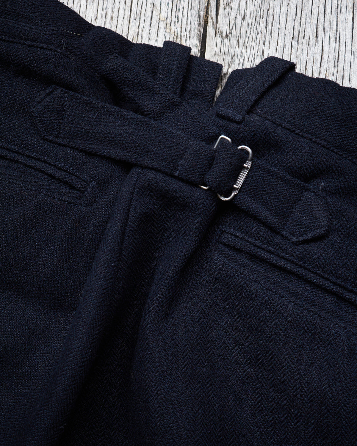 Second Hand Real McCoy's Double Diamond Herringbone Navy Suit 42