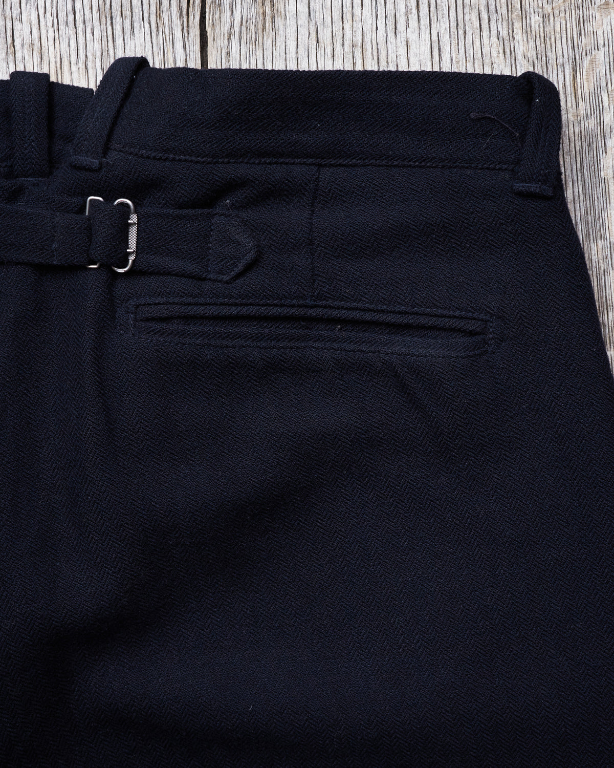 Second Hand Real McCoy's Double Diamond Herringbone Navy Suit 42