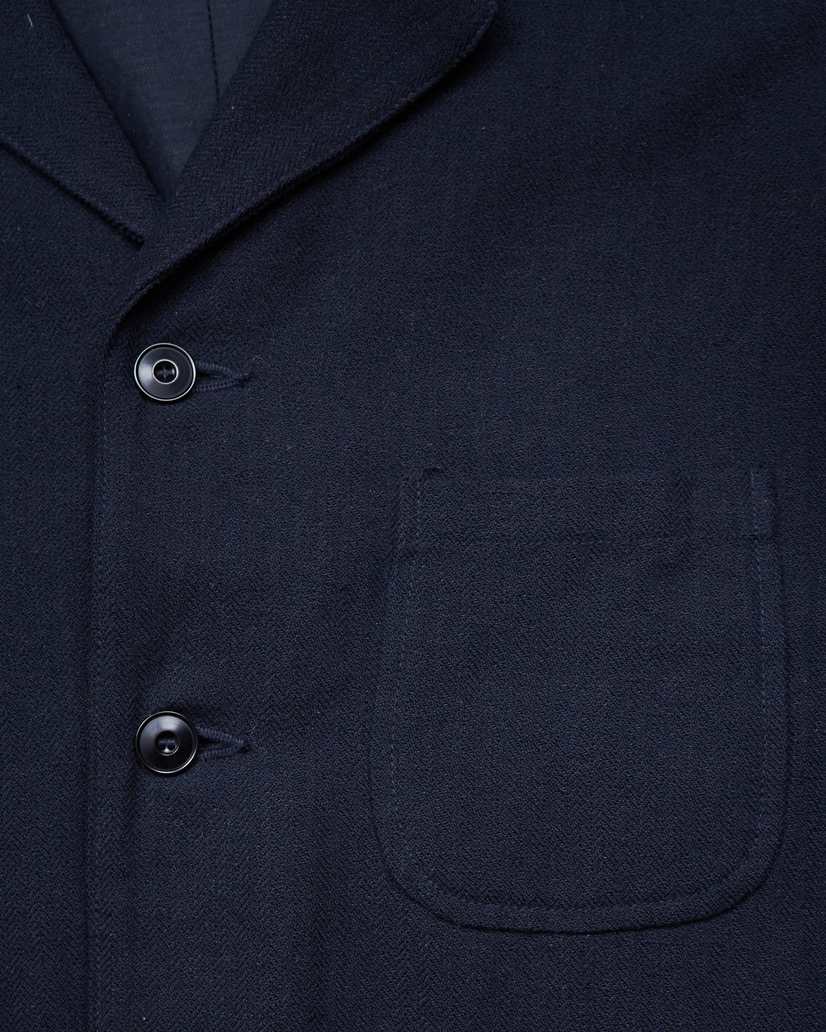 Second Hand Real McCoy's Double Diamond Herringbone Navy Suit 42