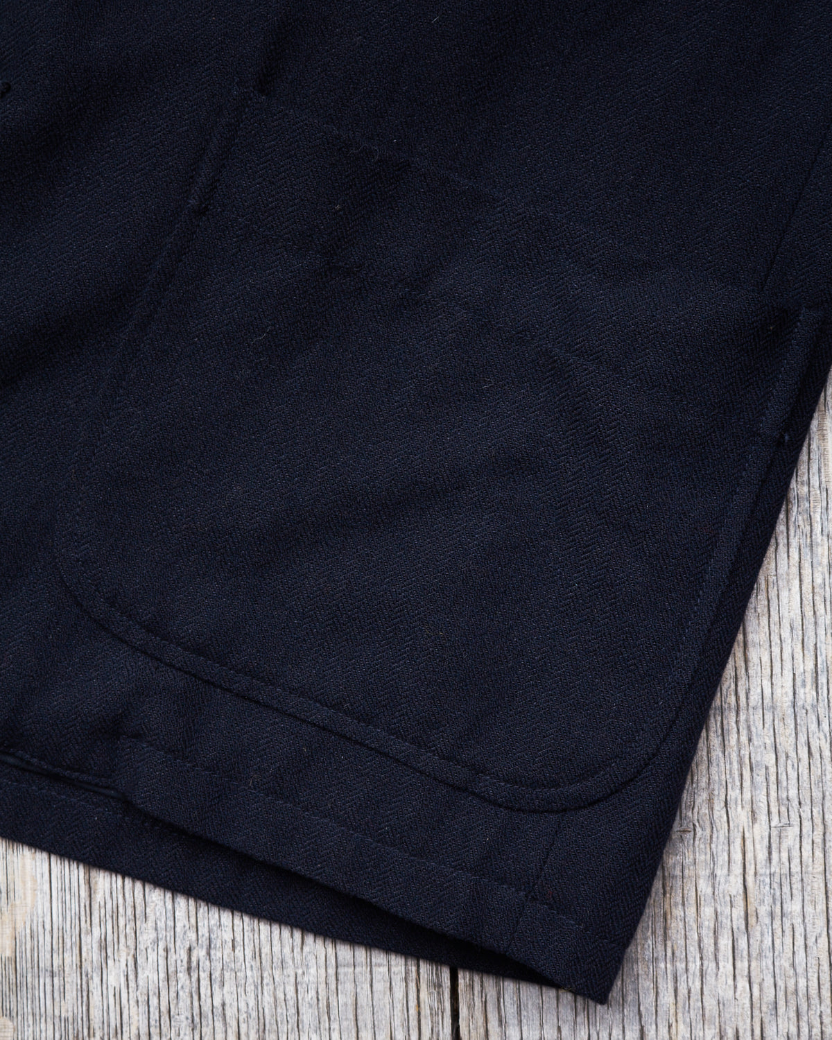 Second Hand Real McCoy's Double Diamond Herringbone Navy Suit 42