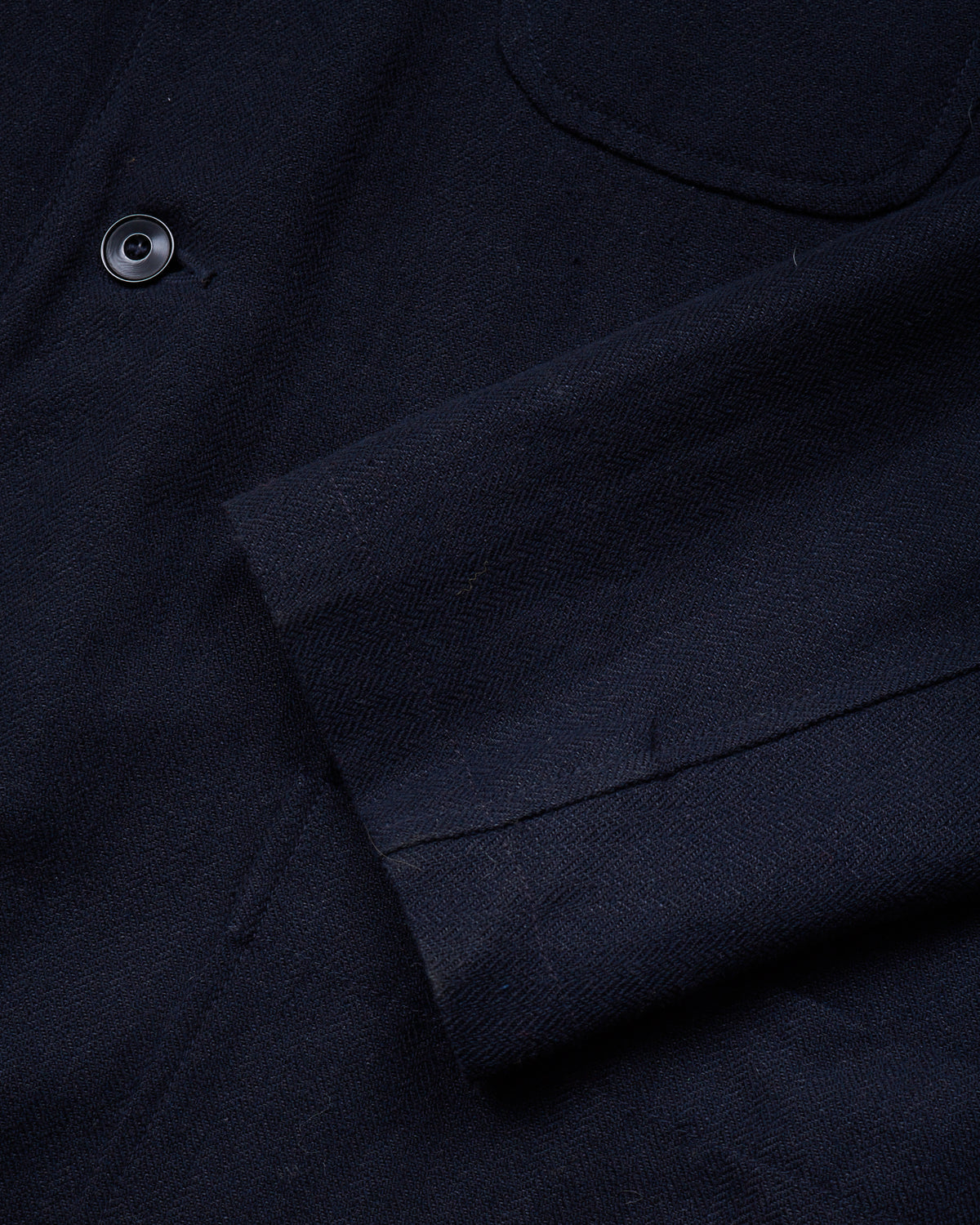Second Hand Real McCoy's Double Diamond Herringbone Navy Suit 42