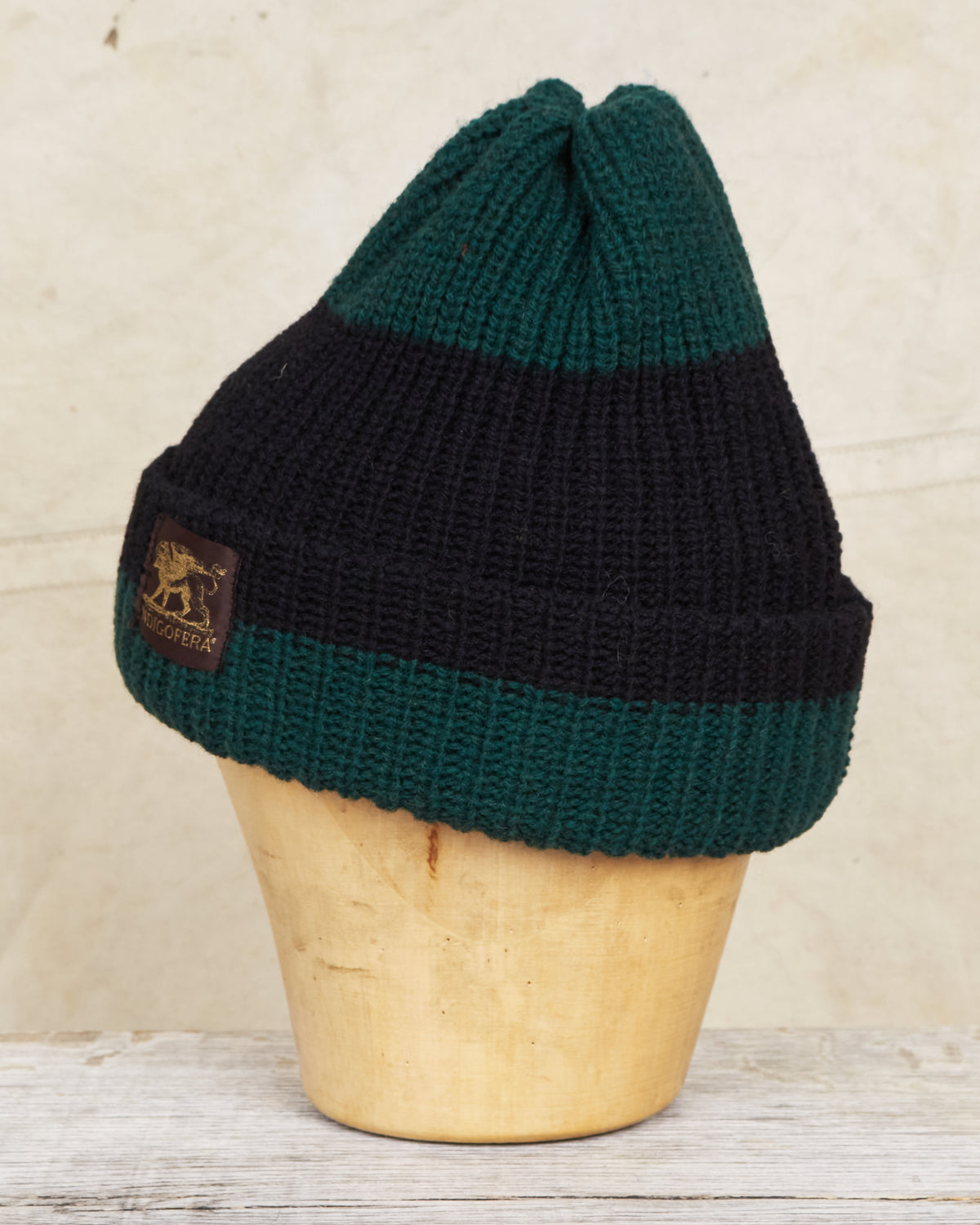 Indigofera Boone Knit Wool Cap Green / Black