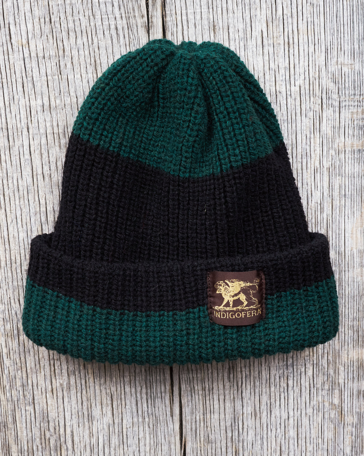 Indigofera Boone Knit Wool Cap Green / Black