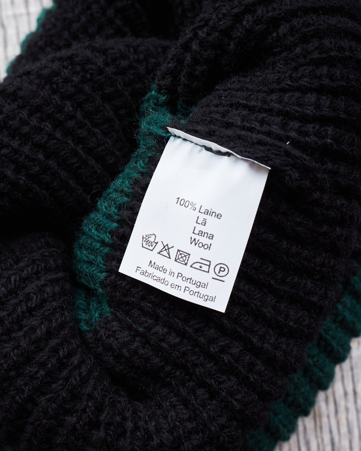 Indigofera Boone Knit Wool Cap Green / Black