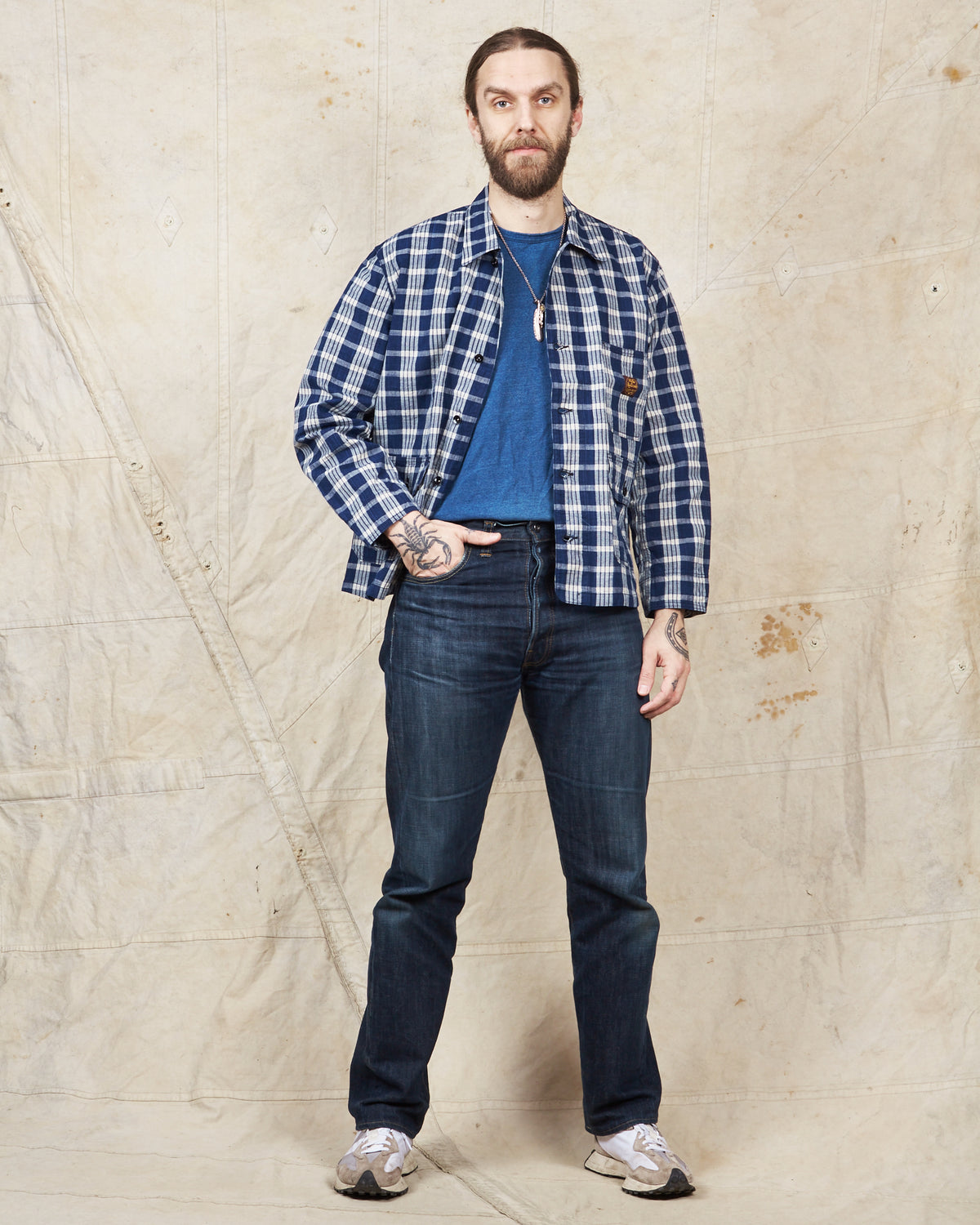 Sun Surf Sailor Moku Products Palaka Check Work Jacket SS15279