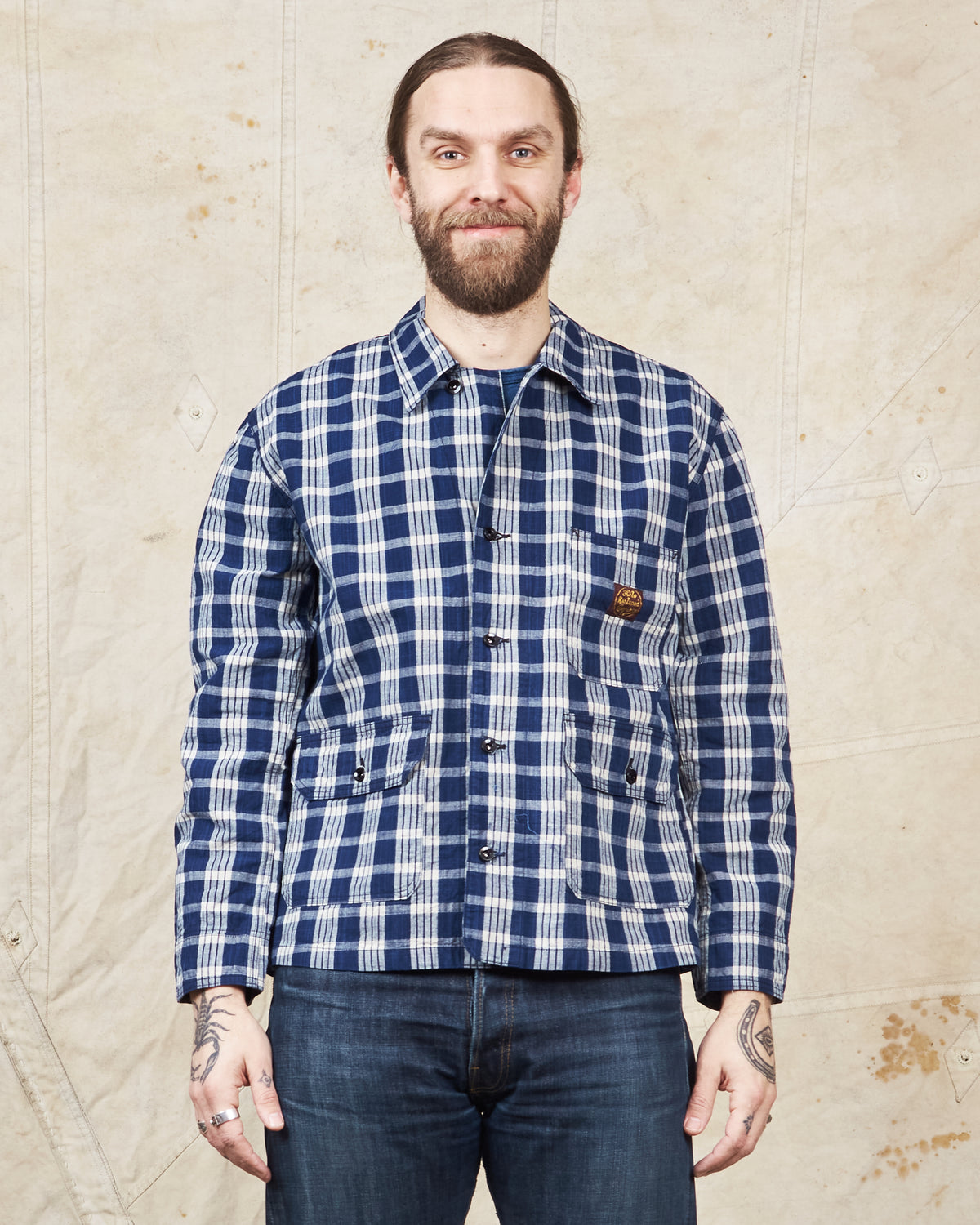 Sun Surf Sailor Moku Products Palaka Check Work Jacket SS15279