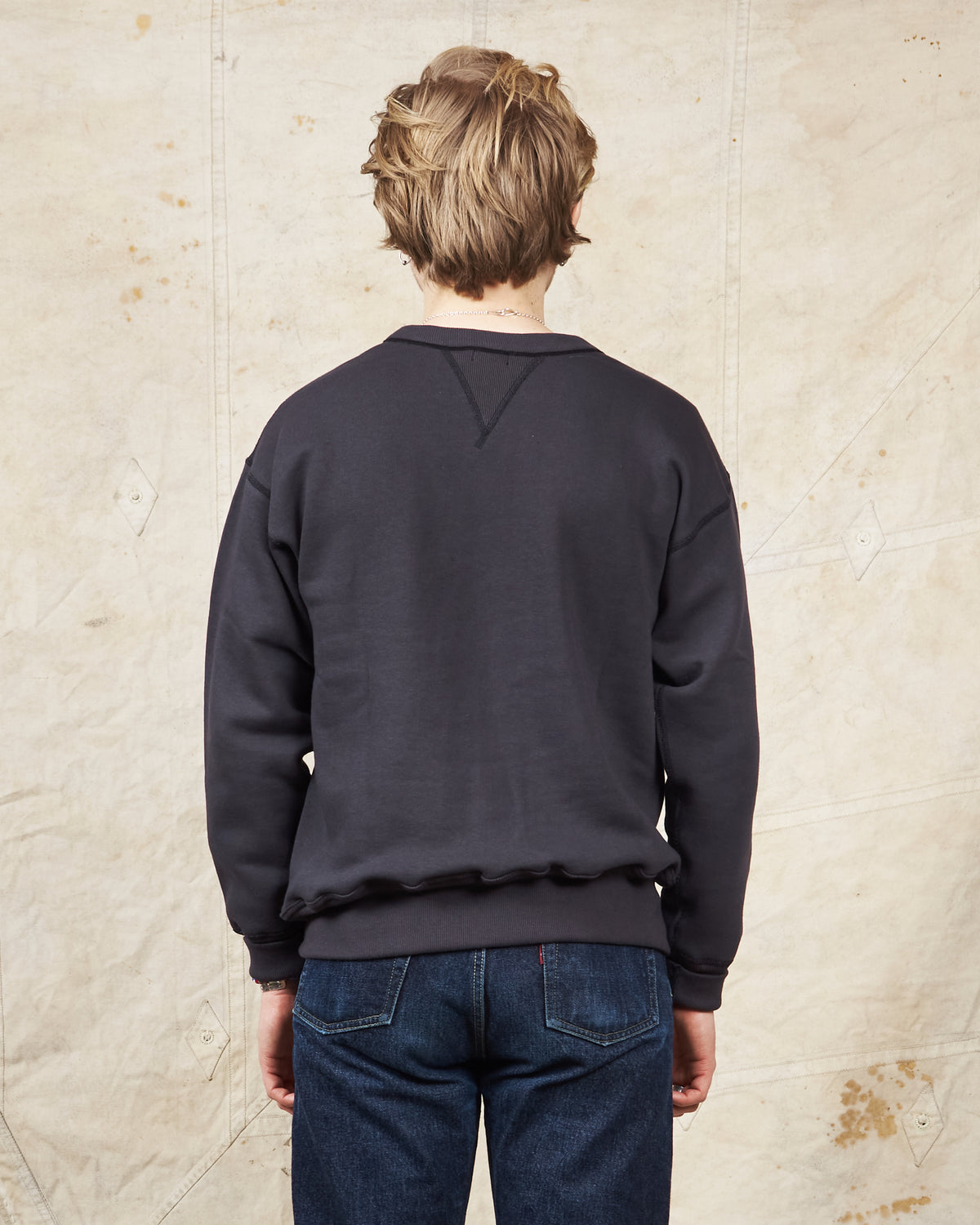 Warehouse & Co Lot. 401 Loop-Wheel Sweatshirt Heather Sumikuro (Black)
