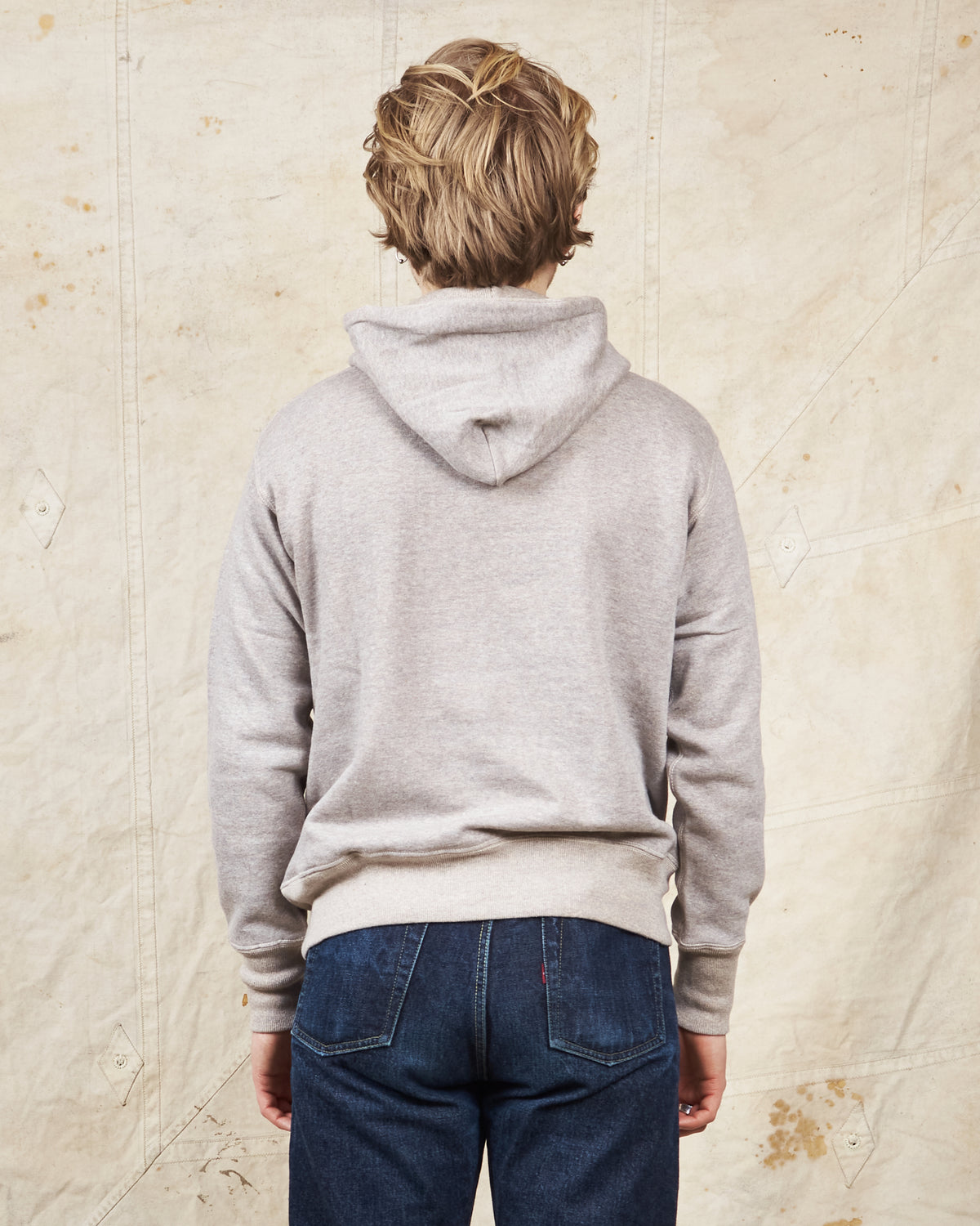 Warehouse & Co Lot. 450 Two Needle Hoodie Heather Grey