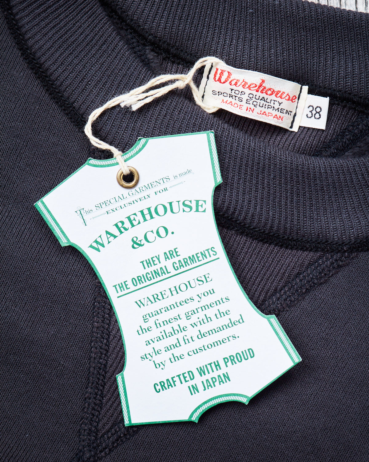 Warehouse & Co Lot. 401 Loop-Wheel Sweatshirt Heather Sumikuro (Black)